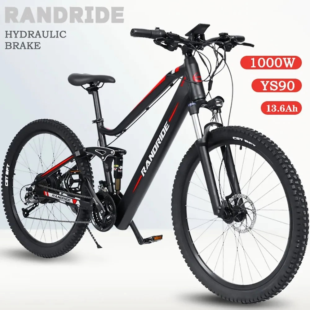 MTB 27,5-Zoll-Elektrofahrrad 1000W Mountain E-Bike Dirt Bike Voll federung Hoch geschwindigkeit für Erwachsene Polish Stock Read