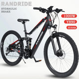 MTB 27,5-Zoll-Elektrofahrrad 1000W Mountain E-Bike Dirt Bike Voll federung Hoch geschwindigkeit für Erwachsene Polish Stock Read