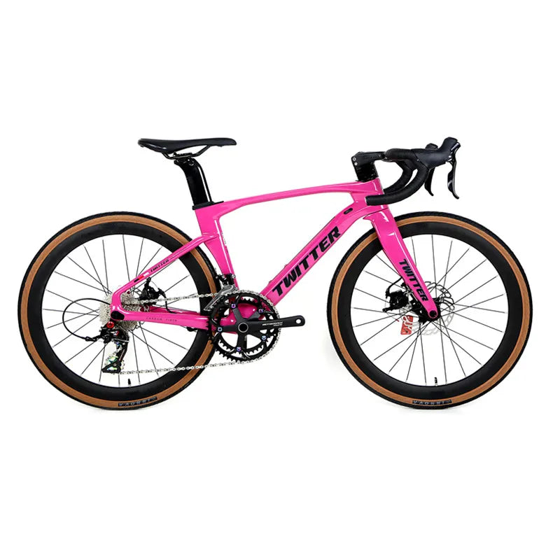 OEM Light 24 Inch  Carbon Fiber Kids Road Bike Small Bicycle with Disc Brake