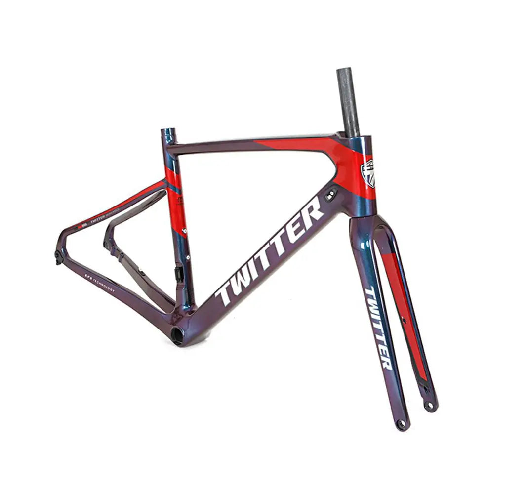 China Factory Gravel Frameset Holographic Color Carbon Bike Road Frame Carbon Gravel Bike Frame