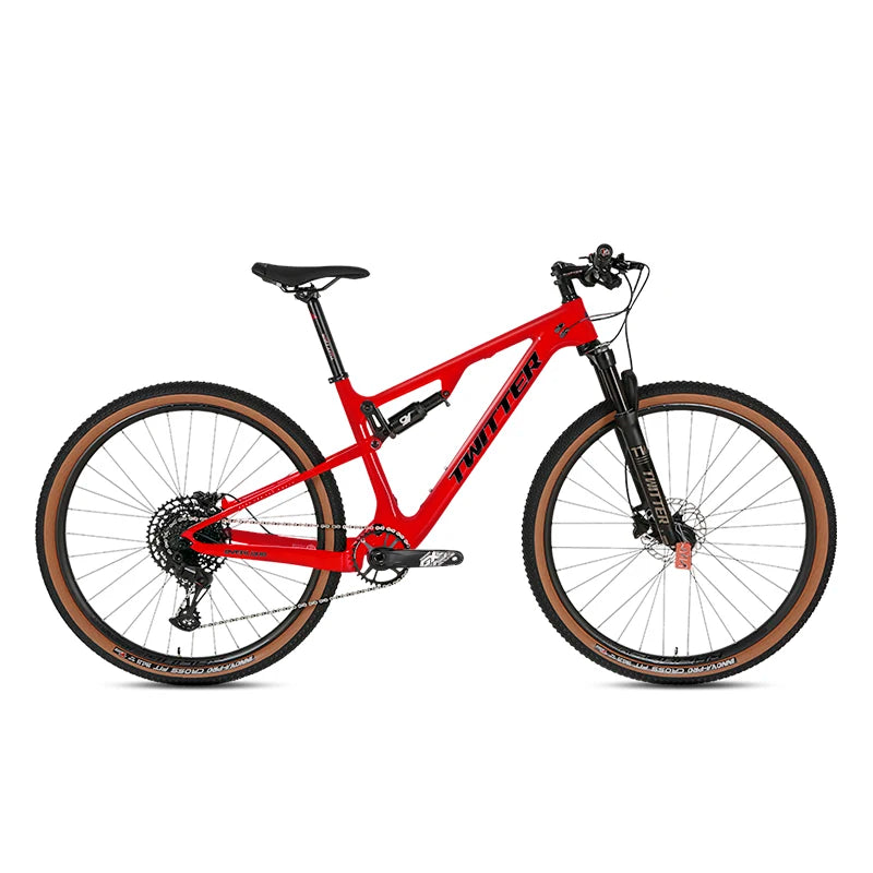 Full Suspension Bike Rack OVERLORD  Mountain Bikes  MTB Carbon Fiber 29er High Quality Suspension Mountain Bike KS Rear Shox