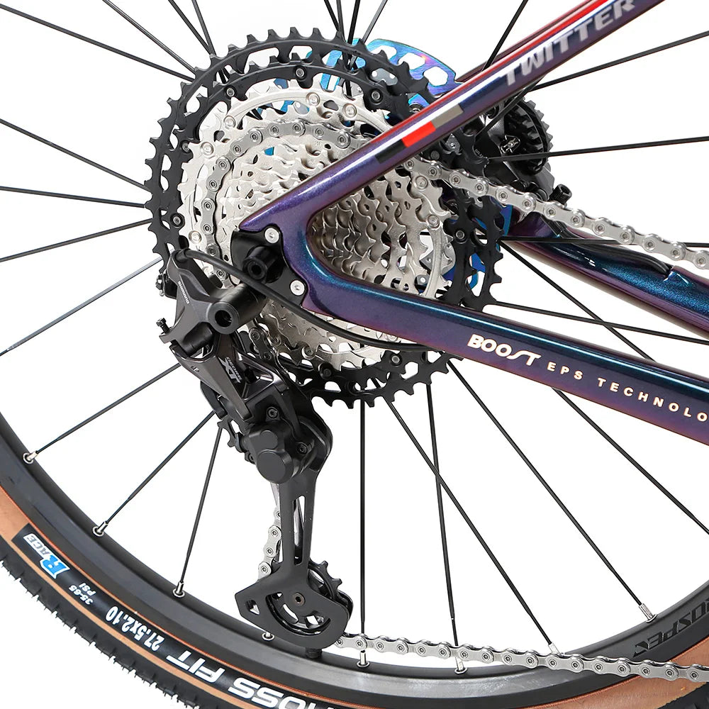 TWITTER Factory Direct Mtb XT M8100 Group Sets 2*12 Speed air Suspension Bicicletas Mountain Bike 29 Carbon Fiber Mountain Bike