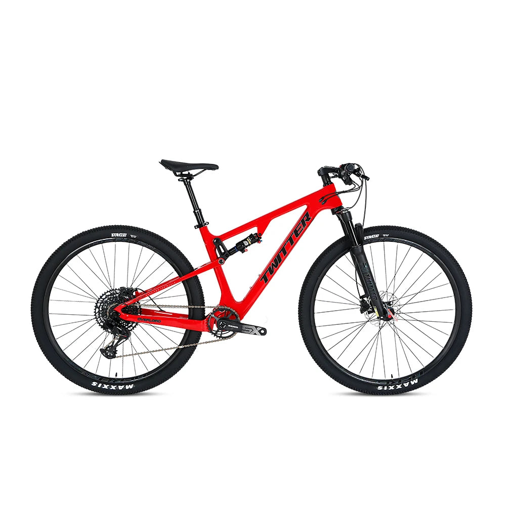 Twitter MTB Bike OVERLORD Mountain Bikes Full Suspension MTB Bicycle SX EAGLE-12speed Carbon Mountainbike 29 Inch