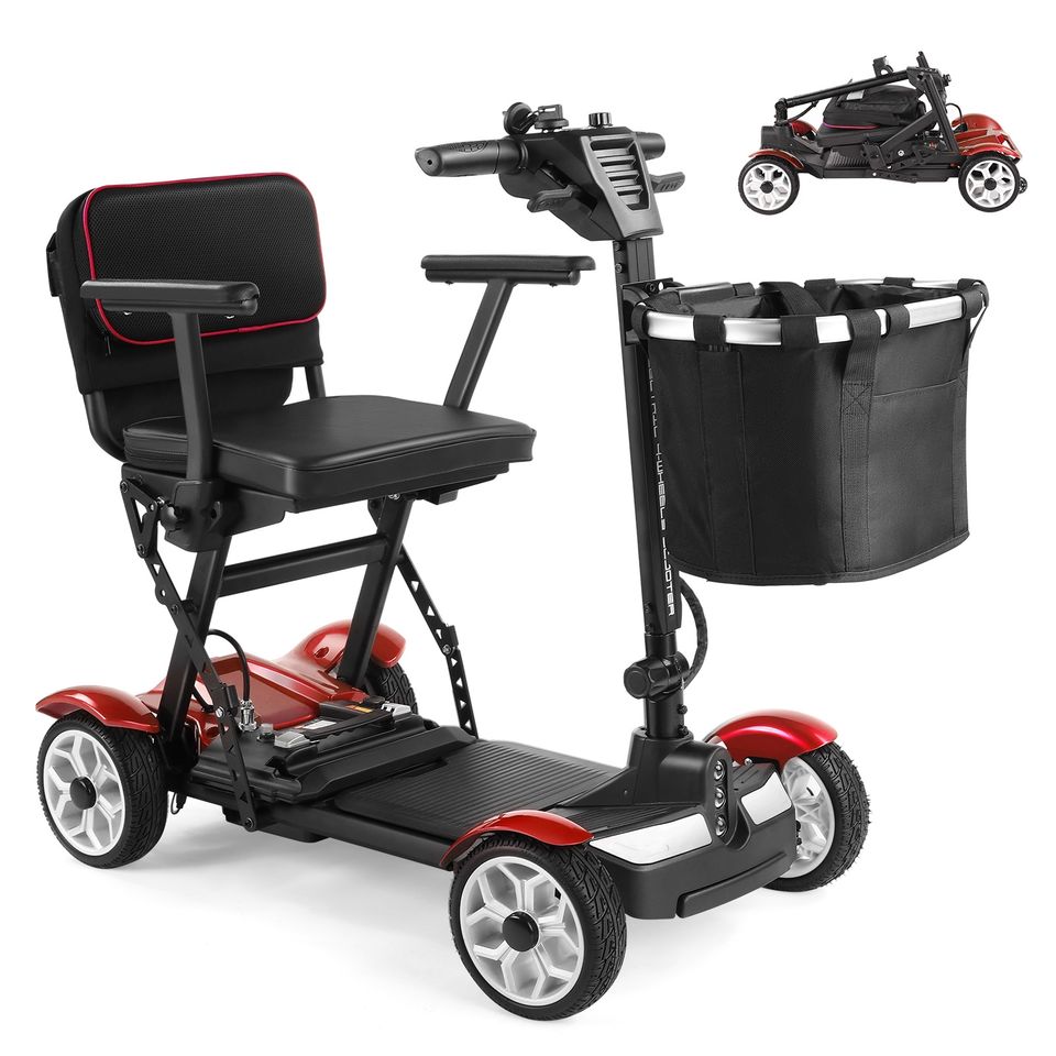 INSDRGN 211A 270W Motor Electric Scooter Customized 4 Wheels Folding Mobility Scooter for Elderly Disabled Handicapped Scooter