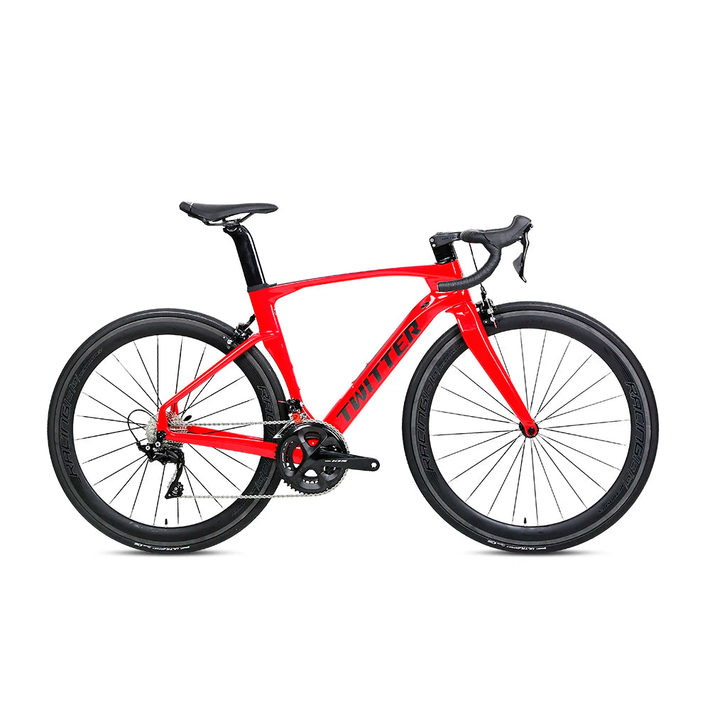 High Quality Twitter Road Bikes for Men Bicycle Professional Racing 700x25c Tire  Carbon Fiber Frame Road Bike Cycle