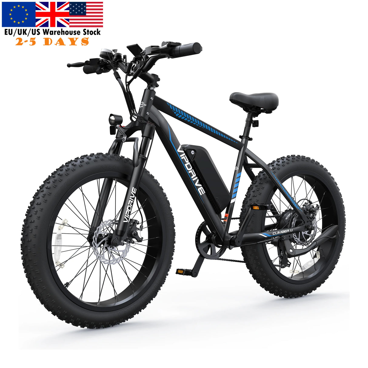 Vipdrive High Quality 48V 500W Brushless Electric Snow Beach Mountain Bike 26\" Fat Tire 13AH Brand Ebike Directly US Warehouse
