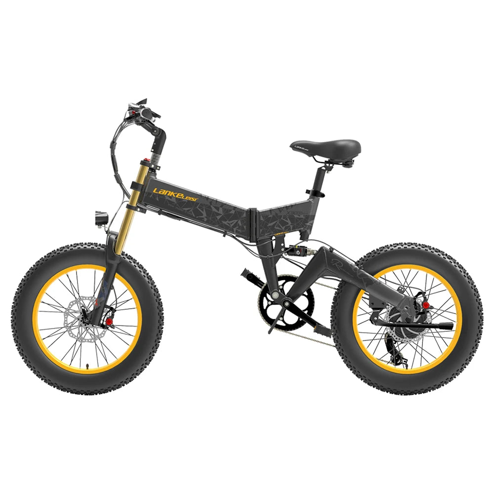 LANKELEISI X3000 Plus faltbares elektrisches Mountainbike Bigfork 20*4,0 Zoll dicke Reifen 48 V 1000 W Motor 17.5 Ah 43 Km/h max