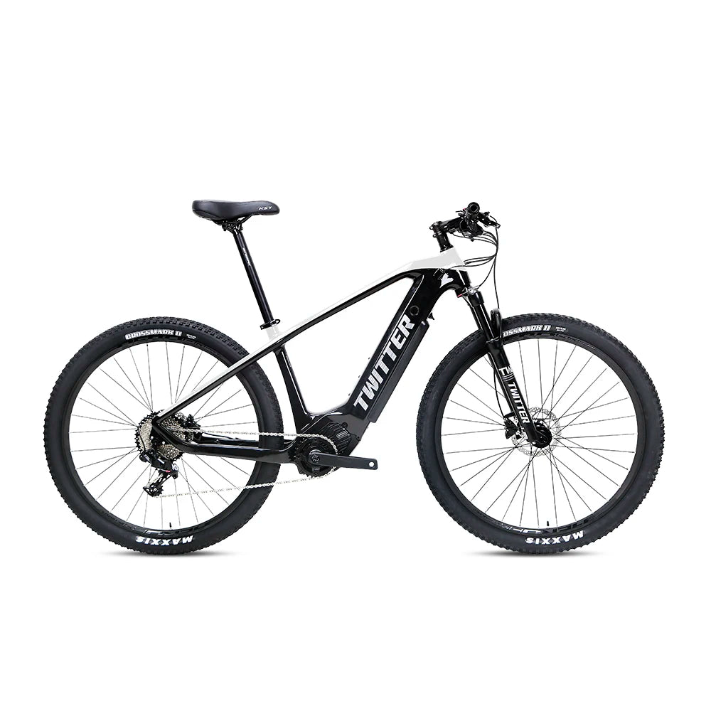 TWITTER Mid Motor E-bike High Quality 29er Dirt Bike air Suspension Fork Carbon Frame Electric Mountain Hybrid Bike