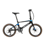 Twitter F451 Folding Bike Carbon Fiber 22 Speed Hybrid Disc Brake Foldable Bicycle