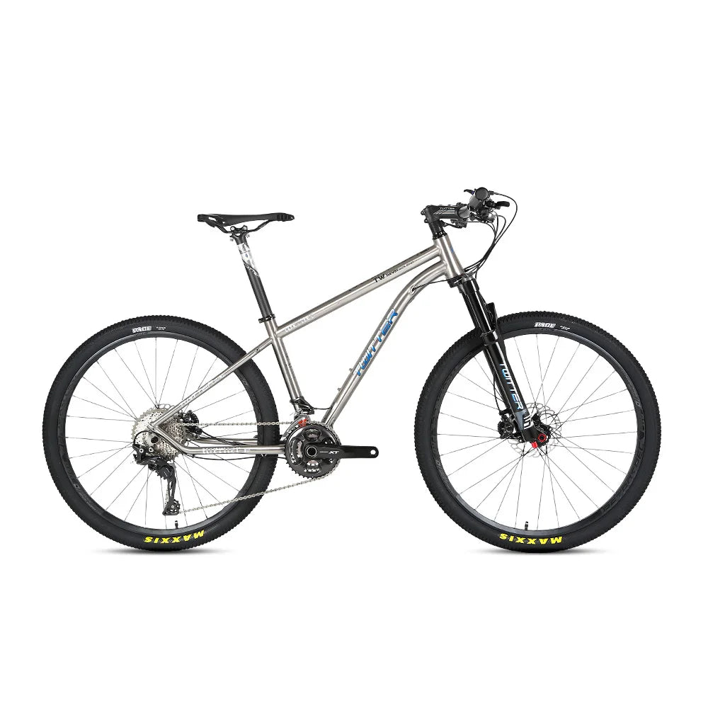 Chinese High-end 4-bearings Titanium Bike MTB Mountain Bike with XT/M8000 Oil Disc Groupset