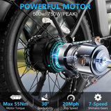 USA Warehouse Stock 48V 13AH 500W Lithium Battery Fat Tire Mountain Folding Electric Bicycle Portable Ebike Foldable for Sale