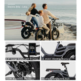 Hot Sale Good Quality 48V 750W 50km/h Fast Speed 20 Inch Fat Tire Long Range Food Delivery Electric Cargo Bike