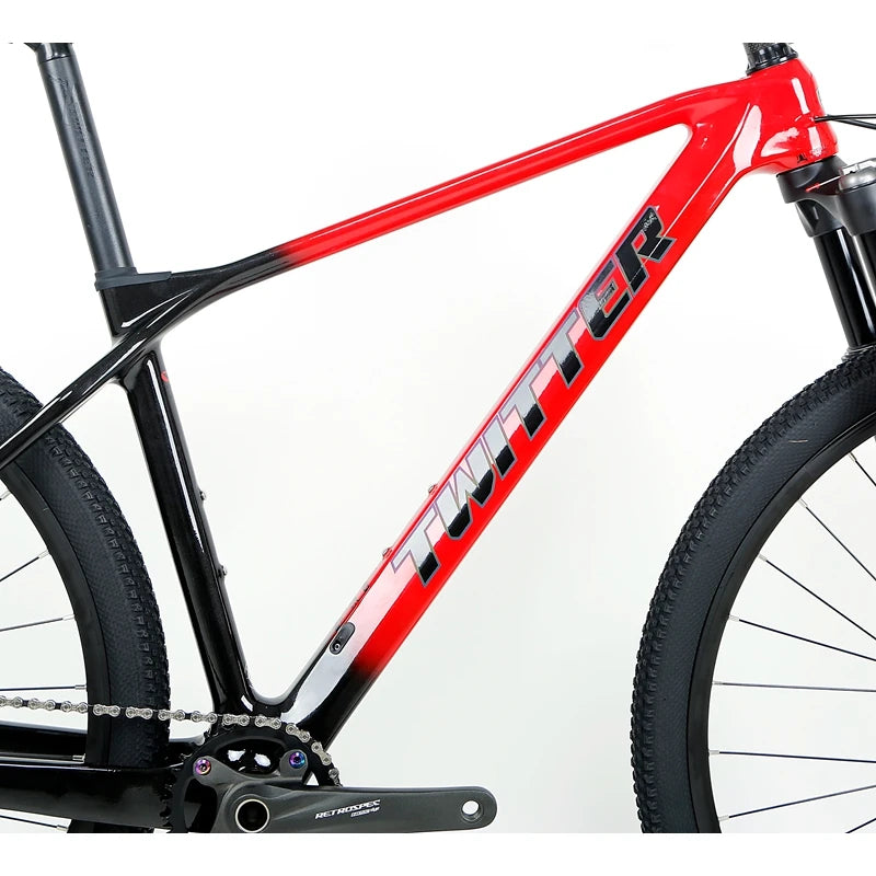 China Factory Carbon Fiber Bike Mtb Twitter predator Mountain Bike with SHlMANO DEORE/M6100-12S Groupset