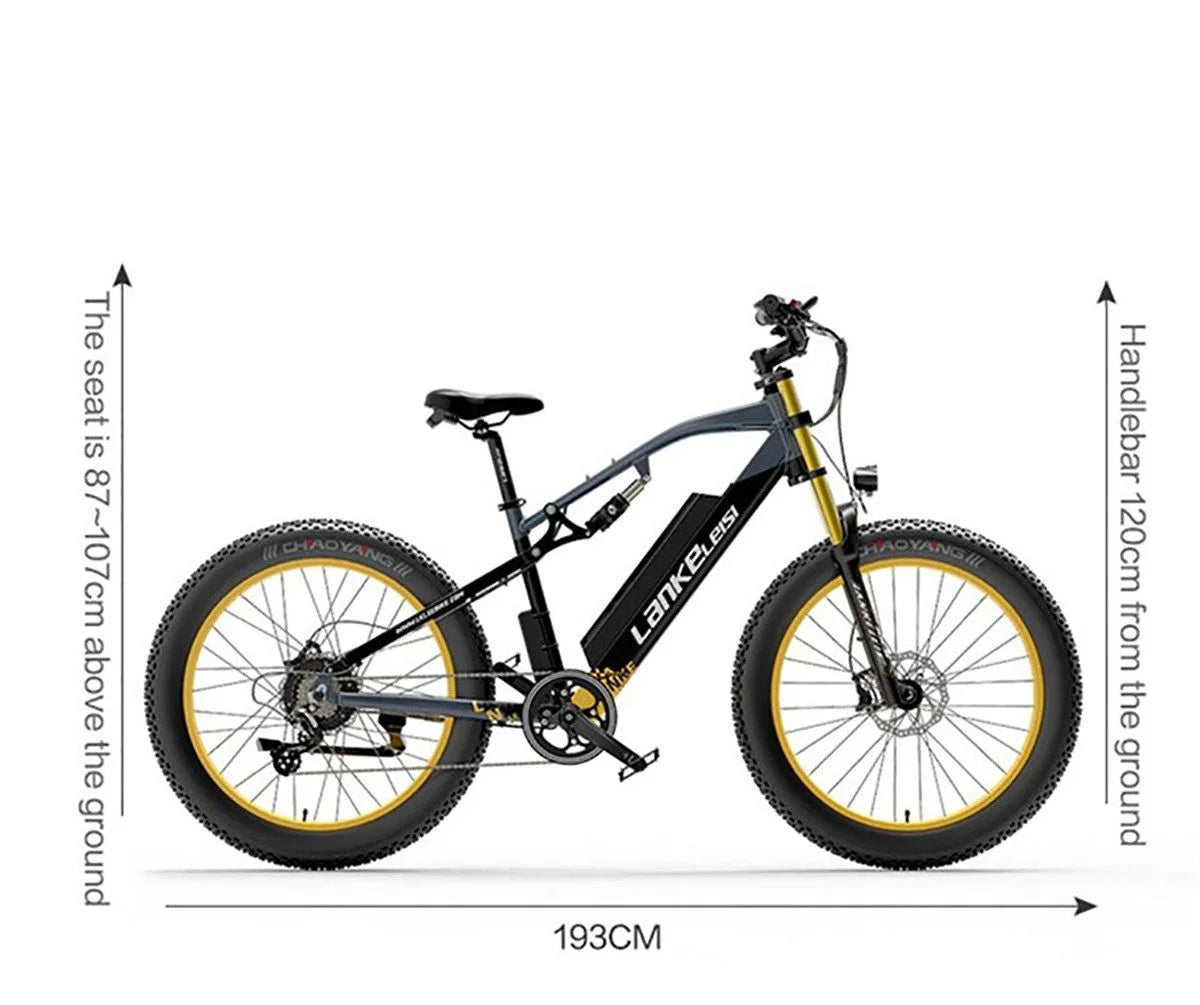 LANKELEISI RV700 Electric Smart Type Mountain Bike Central Motor EU Stock Free Fast Delivery Tube Battery Digital Smart Features