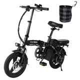 HONEY WHALE S6-S 14-Zoll-Elektrofahrrad 250W Motor 48V 10,4 Ah Batterie 25 km/h Vordere und mittlere Federung Dämpfung Doppels c