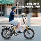 Vitilan 48V 13AH 750W Folding Electric Bike 65km Range 20*4.0inch Tire 7 Speed Torque 75N.m Maxspeed 45km/h Front Fork