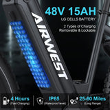 48V 15AH Fat Tire Electric Mountain Long Rang Bicycle 750W 1000W LCD Display Bafang Motor Sport Ebike for Adults Electrical Bike