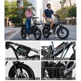 Hot Sale Good Quality 48V 750W 50km/h Fast Speed 20 Inch Fat Tire Long Range Food Delivery Electric Cargo Bike