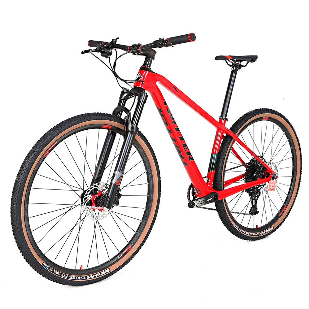 Twitter High Quality 29 Inch  Warrior- Pro Carbon Fiber Mountain Bike SX-12 Speed Disc Brake Carbon Bicycle with air Suspension