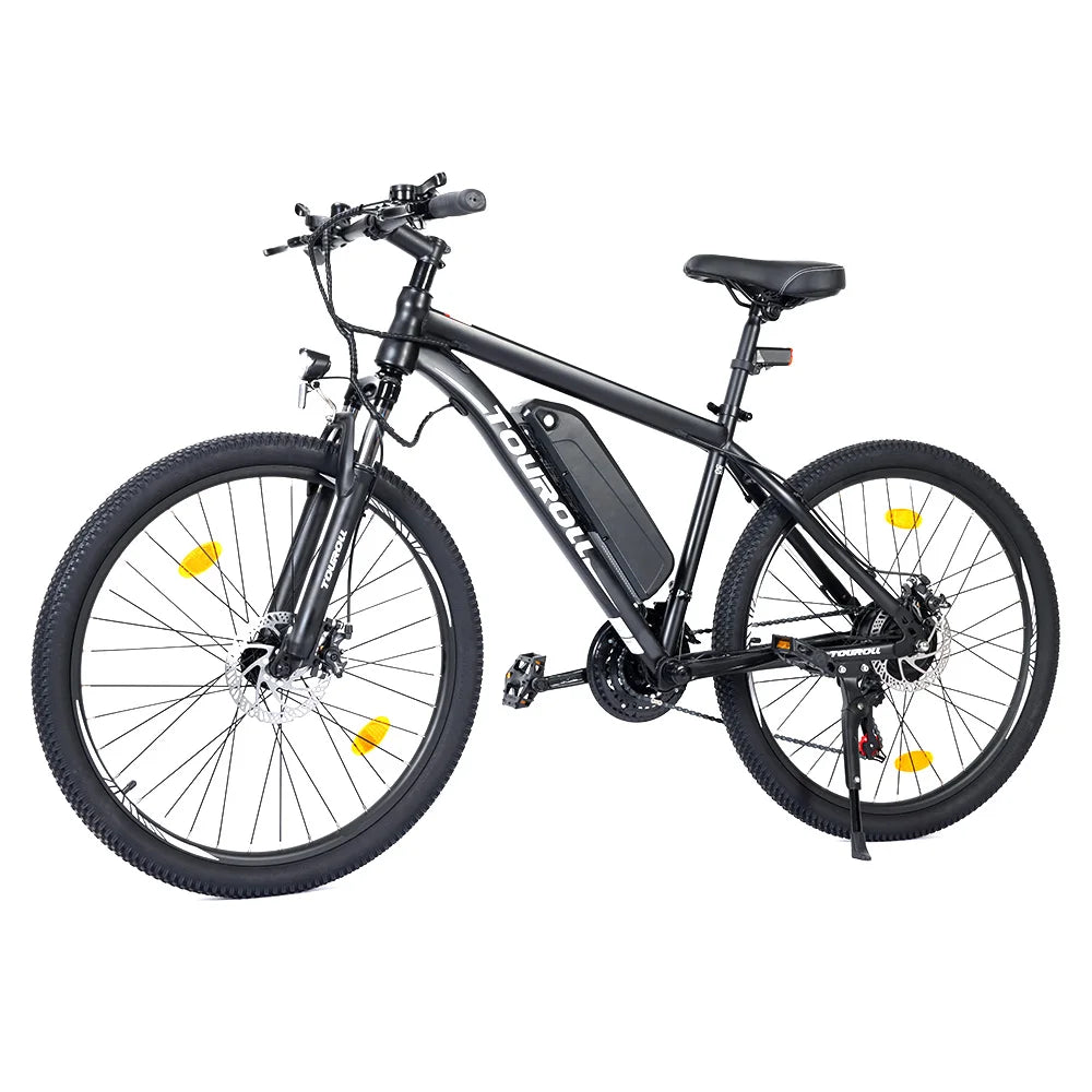 Hotsale Mountainbike 250W 36V 13Ah Touroll U1 26-Zoll-Offroad-Reifen Elektrisches MTB-Fahrrad mit Shimano 21-Gang-Scheibenbremse