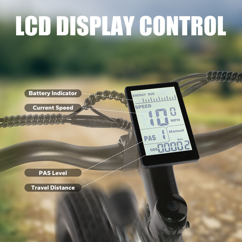 USA Stock 48V 13AH 500W Fat Tire Mountain Ebike Multi Mode LCD Display Sport Ebike Step Thru