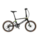 Twitter F451 Folding Bike Carbon Fiber 22 Speed Hybrid Disc Brake Foldable Bicycle