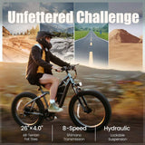 Fucare Taurus Aluminum Alloy Frame Hydraulic Brake 7 Speed Max 1200W Motor Lithium Battery 26" Electric Hybrid Bike