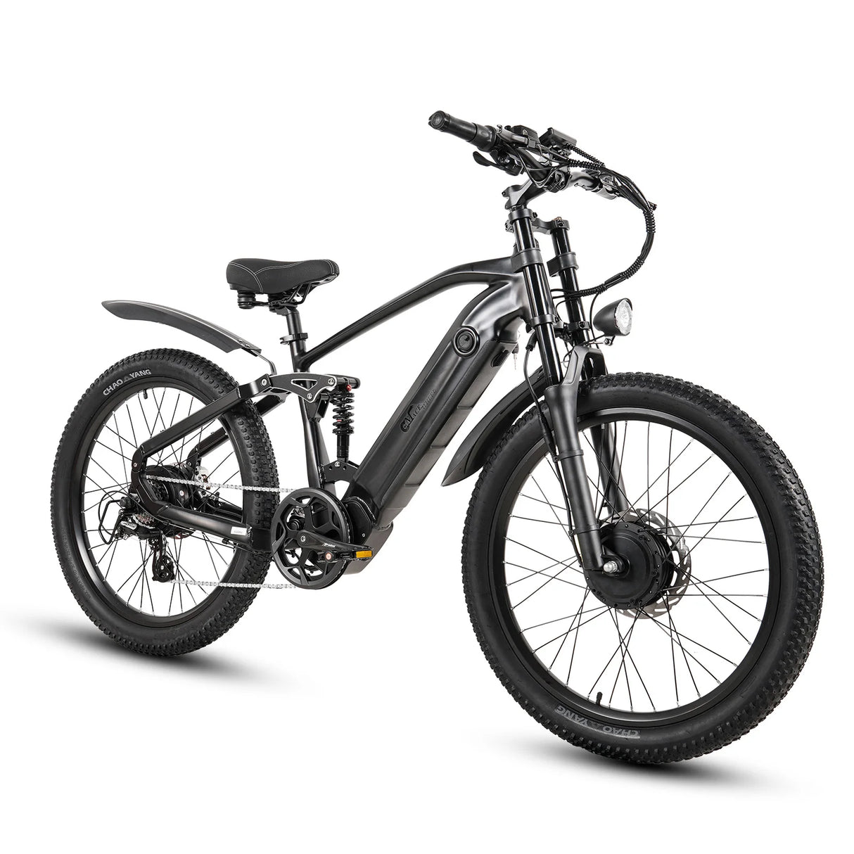 CMACEWHEEL AL26 500W*2 Dual Motor 26\" E-Mountain Bike 816Wh EMTB with Torque Sensor 48V 17Ah Battery in down Tube
