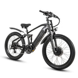 CMACEWHEEL AL26 500W*2 Dual Motor 26\" E-Mountain Bike 816Wh EMTB with Torque Sensor 48V 17Ah Battery in down Tube
