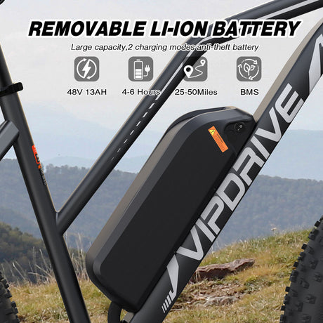 USA Stock 48V 13AH 500W Fat Tire Mountain Snow Full Suspension Ebike Multi Mode LCD Display Sport Ebike for Adults