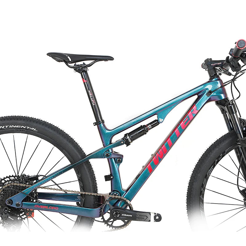 Twitter Mtb Suspension Holographic Color Carbon Fiber Mountain Bicycle GX-12 Speed Mtb Frame Full Suspension