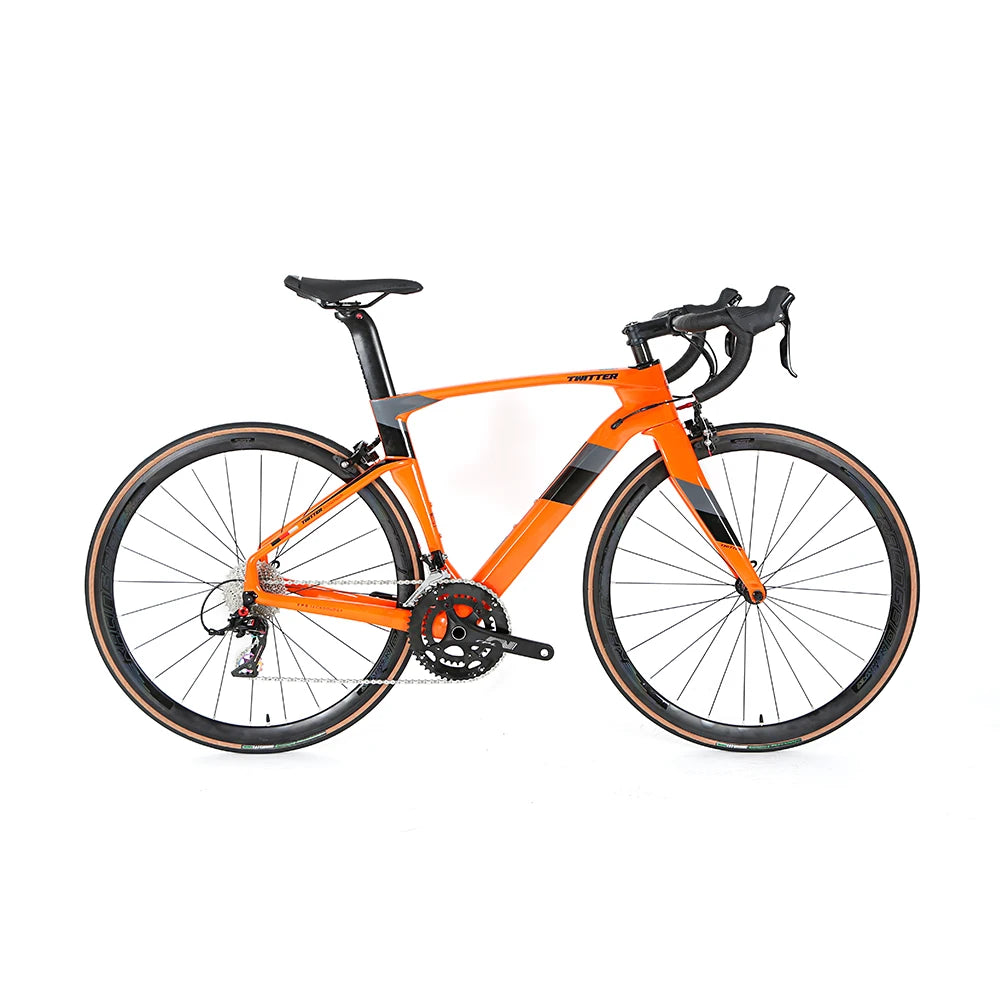 Twitter Roadbike 700c Complete Carbon Road Bike in Stock Cycle Carbon Fiber Road Racing Bike Speed 11