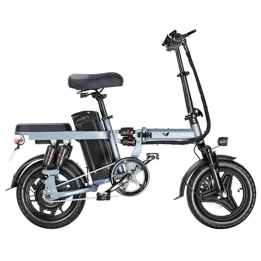 Honey Whale S6 Pro Elektrofahrrad 14*2,125 Zoll Reifen 350 W bürstenloser Motor 35 km/h max Geschwindigkeit 48 V 15 Ah Batterie
