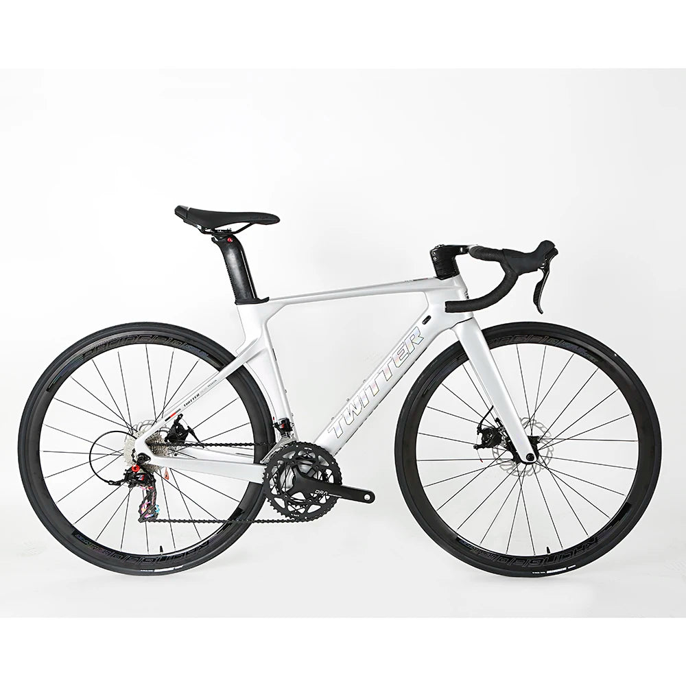 Twitter R10 Carbon Racing Bike 700c Integrated Handlebar 24S Alloy Wheel Road Bicycle With EPS