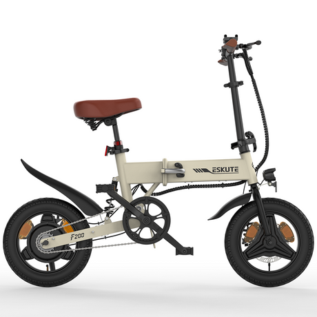 ESKUTE F200 36V 250W Folding Electric Bike 9AH Tyre 14*2.1inch MaxSpeed 25-35km/h Range 26KM 120 Loading Capacity Front