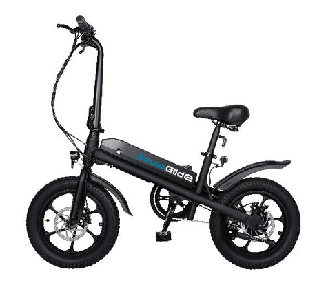 TFSMILEY S5 Electric Folding Bike 16*3.0 Tire Max Speed 25-32km/h 36V 250-500W 7.8ah Dual Disc Brake Front Steel Brushless