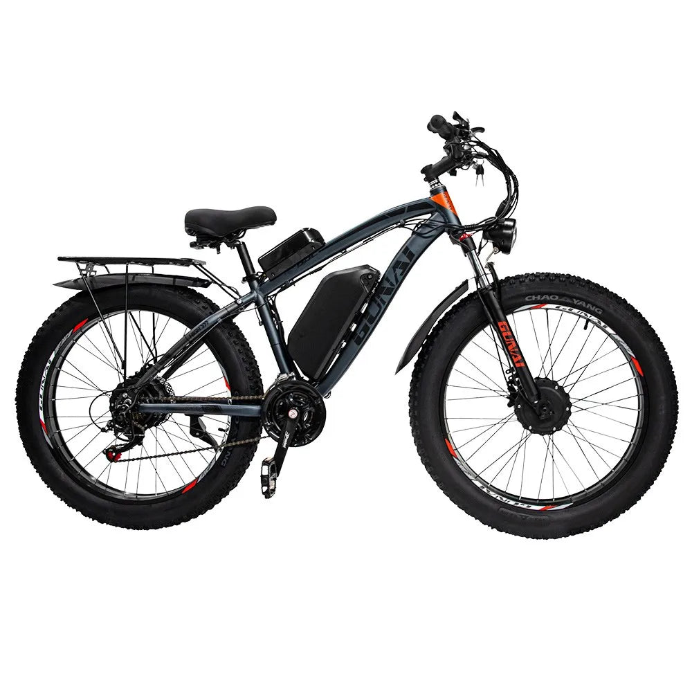 GUNAI GN88 Elektro-Mountainbike 26*4,0 Zoll dicke Reifen 1000 W*2 Motoren 55 km/h Max-Schnelligkeit 48 V 22 Ah-Batterie 130 km R