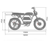 LANKELEISI X-Black Knight 2000W Electric Bike with Dual Motors 48V Aluminum Frame and 280KM Range Power by Lithium Battery
