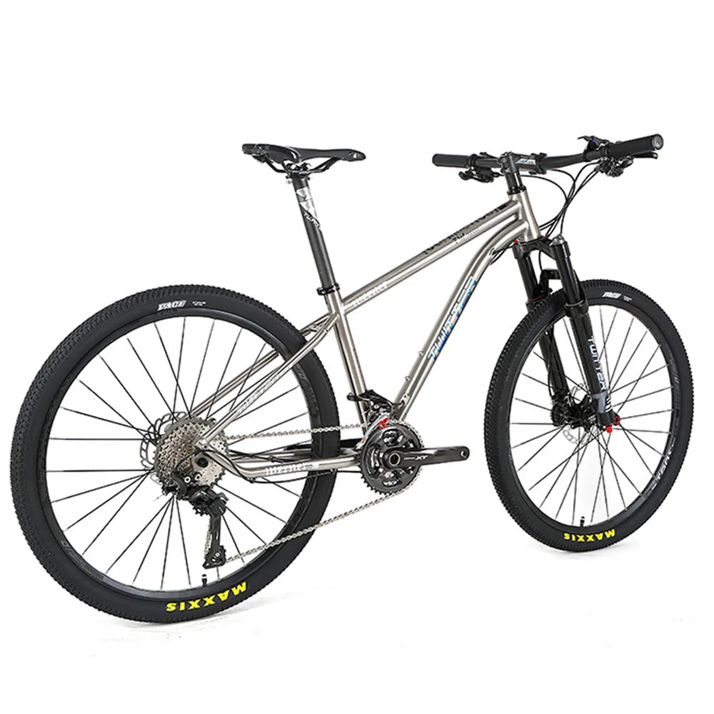 Chinese High-end 4-bearings Titanium Bike MTB Mountain Bike with XT/M8000 Oil Disc Groupset