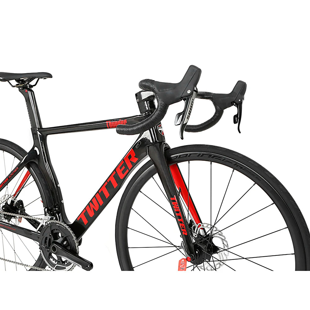 TWITTER Road Bike Thunder 30c Tyre 700c Rim T800 Carbon Fiber Adult Bike Road Bike Bicycle for Hot Sale