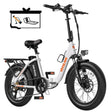 Vitilan 48V 13AH 750W Folding Electric Bike 65km Range 20*4.0inch Tire 7 Speed Torque 75N.m Maxspeed 45km/h Front Fork