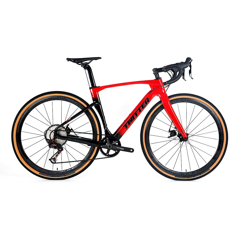 Twitter Bicicleta Gravel Bike V2 Carbon Road Bike SENSAH 12speed 700*40Cfat Road Bike Cycle for Man Bicycle Frame Roadbike