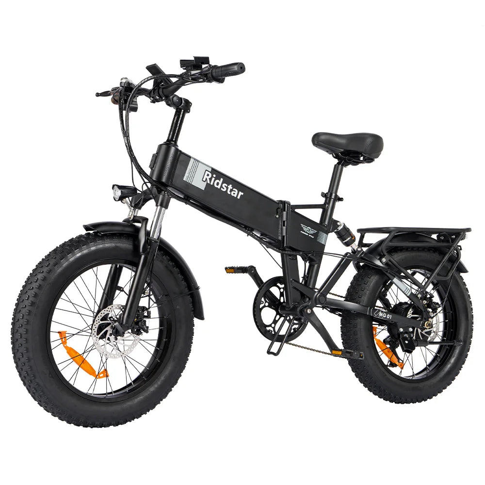1000W 48V 15AH 45 km/h 80km Ridstar H20 Klapp-Elektro fahrrad mit 20 Zoll fetten Reifen vorne und hinten Doppel hydraulik federu