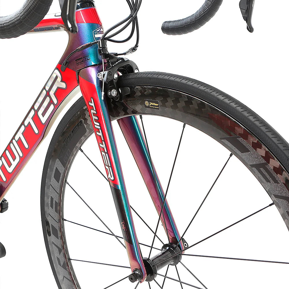 105/R7000 22 Speed Holographic Cheap Oem  Carbon Road Bike with Carbon Wheels