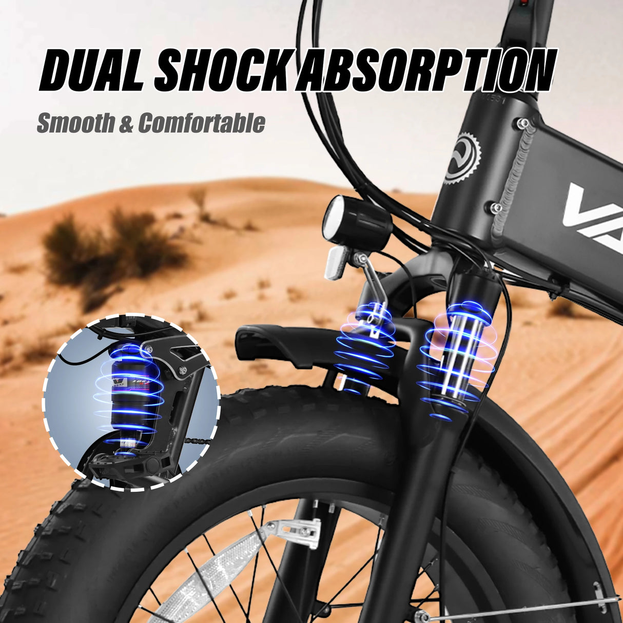 VARUN S20-1 PLUS 250W 48V 13AH Lightweight UL Certified E-Bike 4.0 Fat Tire Foldable Electric Bike for Adults