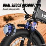 VARUN S20-1 PLUS 250W 48V 13AH Lightweight UL Certified E-Bike 4.0 Fat Tire Foldable Electric Bike for Adults