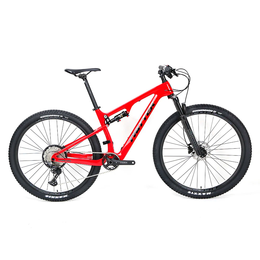 Twitter OVERLORD Dual Full Suspension Carbon MTB Bicicletas  DEORE-12speed  29 Inch Soft Tail Mountain Bike 27.5