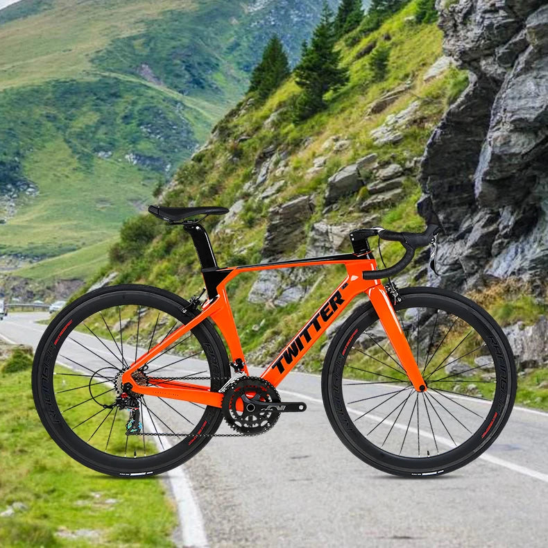 Twitter Full Carbon Frame Road Bike Bicycle R5 Carbon Wheel Roadbike Carbon Fiber 700c 22 Speed aero Racing Road Bike