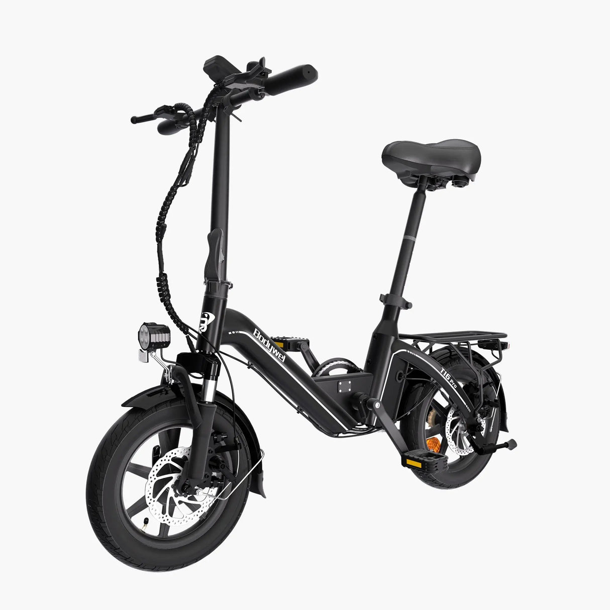 City Bodywel T16 PRO Mini Folding Electric Bike 250W 36V 7.8AH Upgrade Rear Shelf with Lithium Battery Power Supply