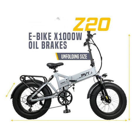 PVY Z20 Plus Fat Tire Elektro fahrrad Faltrad 20*4.0In PVY Ebike Mountainbike Voll federung 1000W 16.5AH Für Schnees and